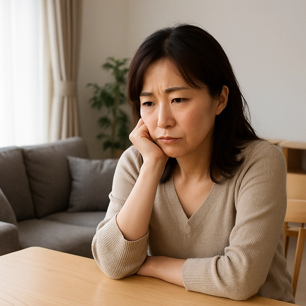悩むお母さんのイメージ